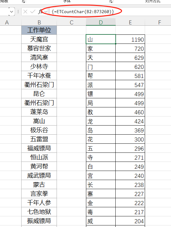 EFunction插件教程：字符统计函数ETCountChar使用技巧教程